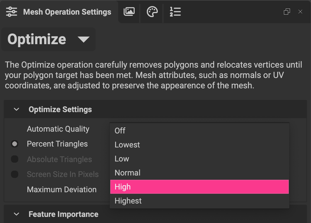Changing the Automatic Quality setting to 'High'
